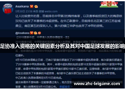 足协准入资格的关键因素分析及其对中国足球发展的影响